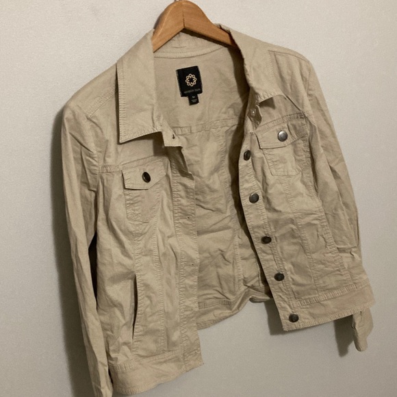 Amber Sun Tan Beige Khaki Jacket, Women’s Size Medium - Picture 2 of 6